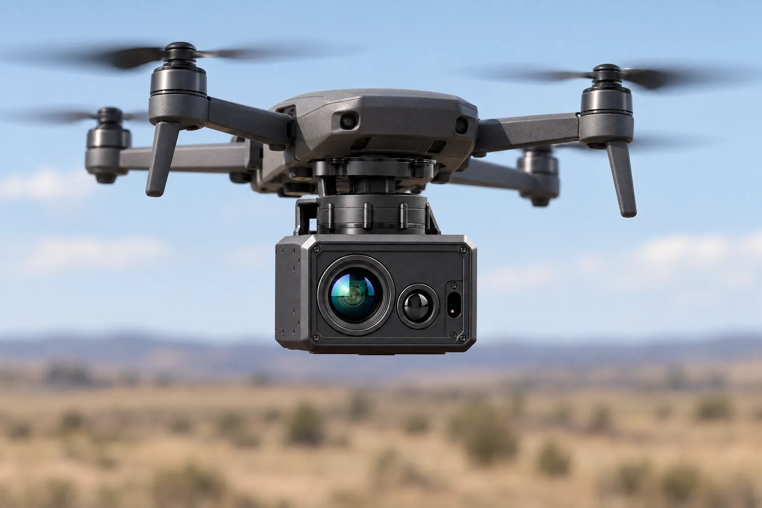 Vantage, 3 axis EO/IR gimbal with laser rangefinder